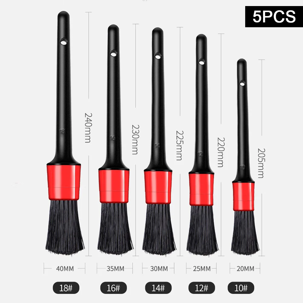 Набор для чистки автомобиля - 5 щеток для уборки салона, приборной панели, вентиляционных отверстий.