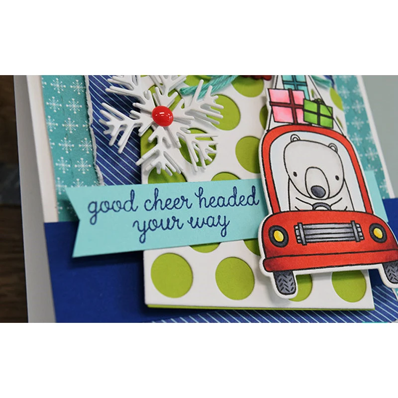 Декоративные штампы с узором в виде круглых точек для изготовления открыток