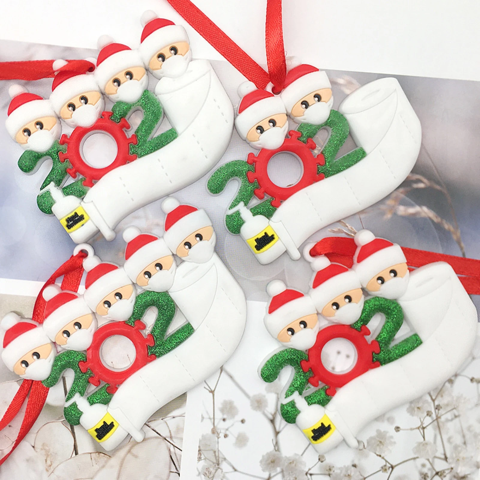 Самодельная ручная роспись чехол для лица Санта-Клауса 2020 туалетная бумага