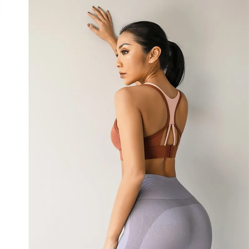 Спортивный бюстгальтер с чашками пуш ап и эффектом русалки|Спортивные топы| |