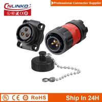 cnlinko ym20 m20 aviation 3pin electrical wire contact power connector male female socket plug for industry security new energy