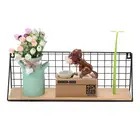 Деревянная железная настенная полка, настенный стеллаж для хранения, организация для кухни, спальни, домашний декор, детская комната, сделай сам, настенный декоративный держатель