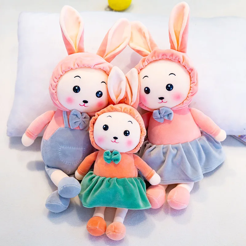 40 см женские зимние домашние тапочки с милыми кроличьими Куклы Мягкие игрушки
