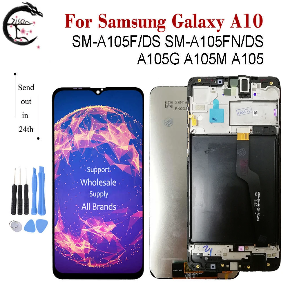 

A10 LCD With Frame For Samsung Galaxy A10 2019 Display A105 SM-A105F/DS A105FN A105G A105M LCD Screen Touch Digitizer Assembly