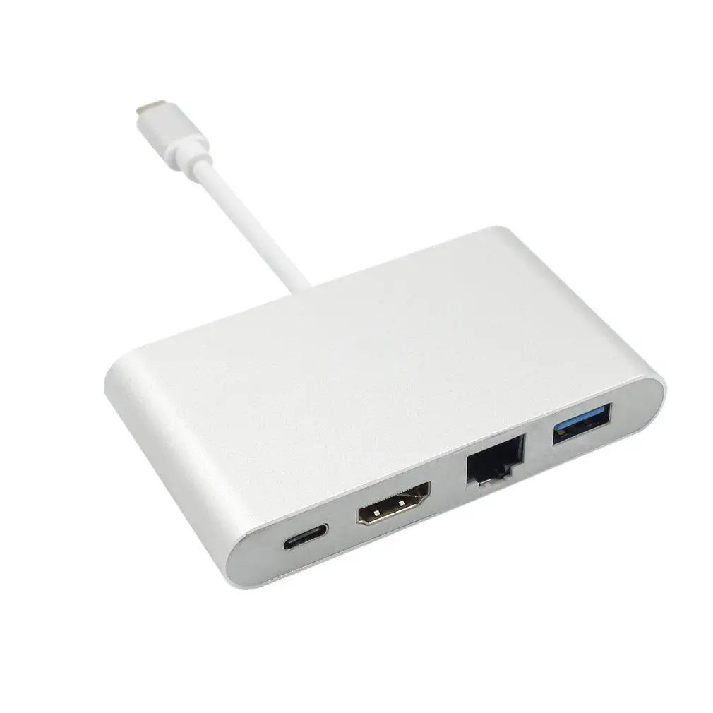 

Type-C To 4K HDMI+Gigabit Ethernet RJ45 +USB3.0 +Type C Adapter Converter HUB LN