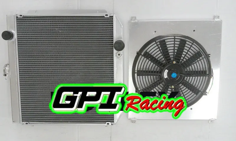 Алюминиевый радиатор кожух + вентилятор для FORD Falcon XR XT XW XY Виндзорский двигатель