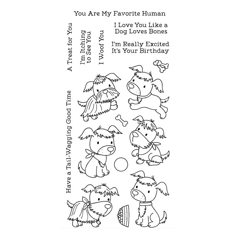 Things puppy pals прозрачный силиконовый штамп/уплотнение для скрапбукинга