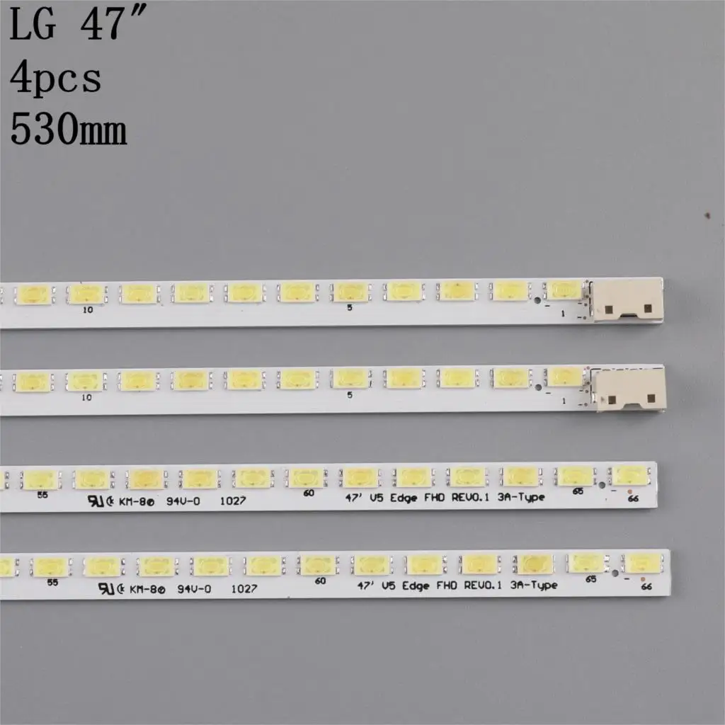 4pcs/set LED backlight strip for LIG INNOTEK 47 V5 EDGE FHD A B 47LE5500 47LE5300 47LX6500 47LE5400 47E70RG LE47A300N 47LE5900