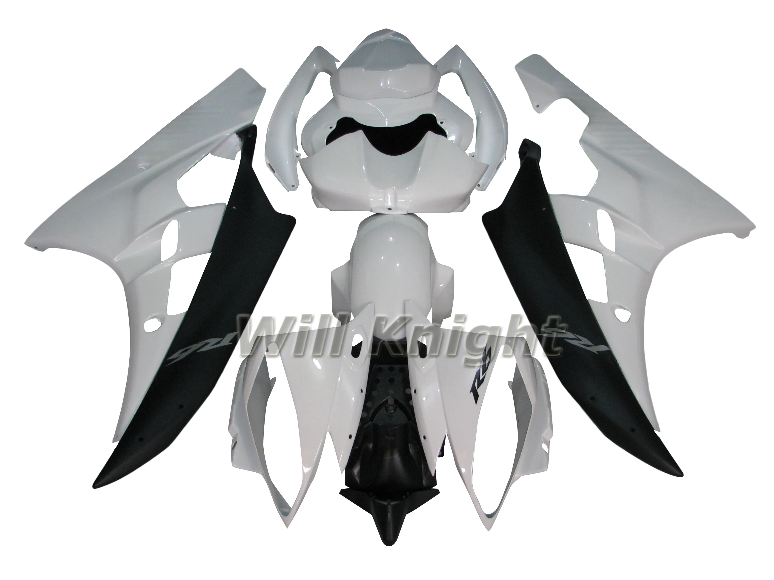 

For Yahama YZF600 YZF R6 2006 2007 White Black abs Injection Body Fairing KitS