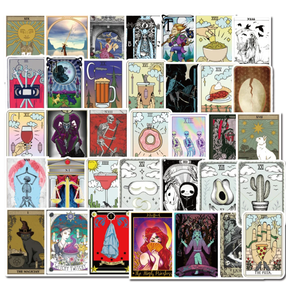 50 шт наклейки для карт таро гр