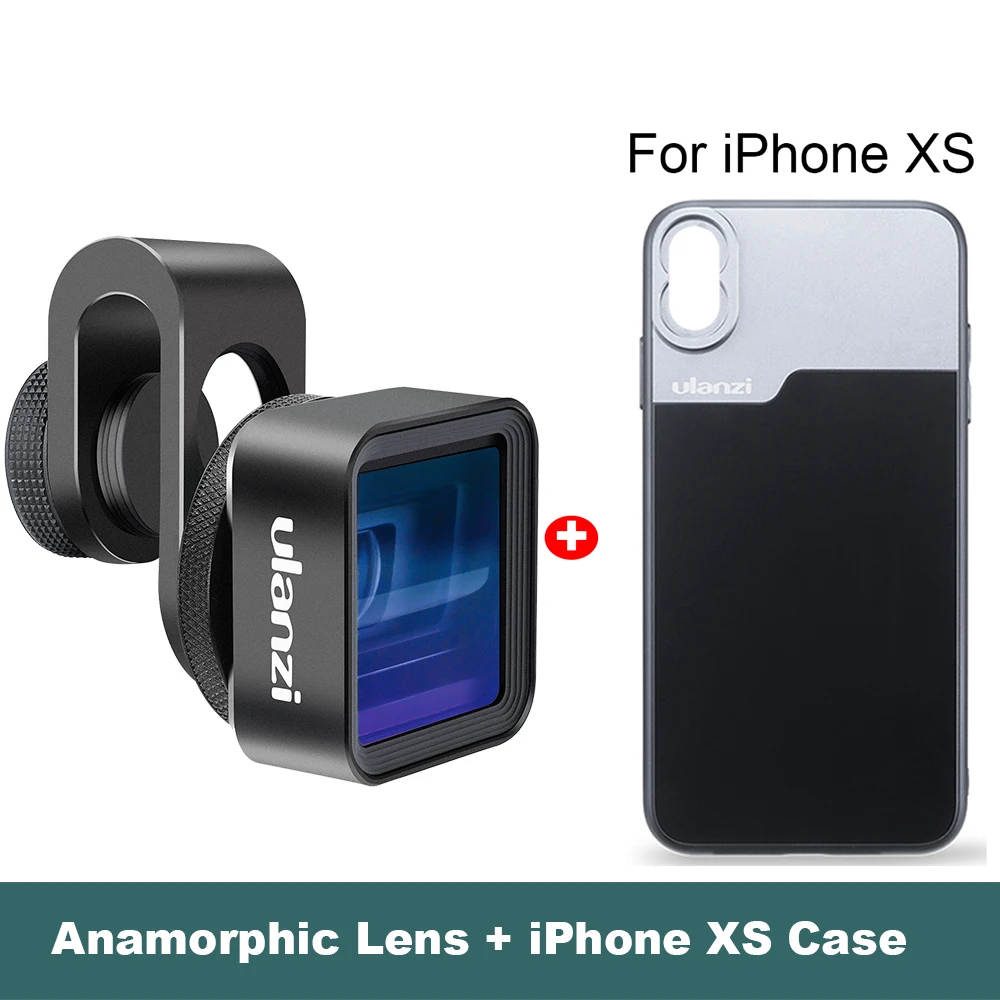 W iPhone XS case Ulanzi анаморфный объектив для iPhone 11 Pro 1.33X широкоэкранный видео широкоформатный Slr фильм видеомейкер Универсальный телефон объектив - Цвет: W iPhone XS case