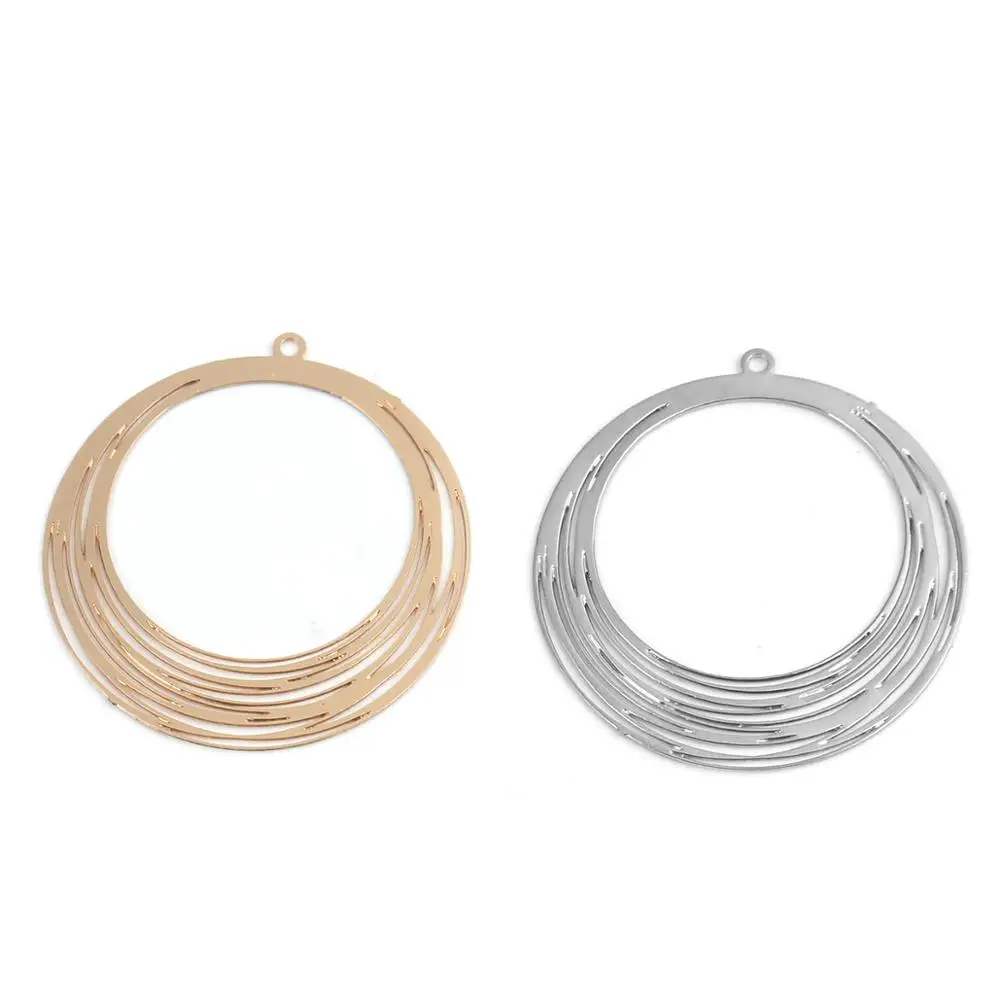 DoreenBeads 10 шт. модные медные филигранные штамповки подвески из золотистого металла