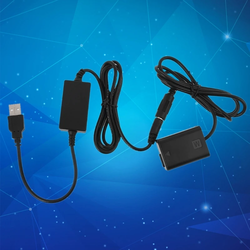 

5V 2A USB to NP-FW50 Battery Eliminator Power Supply Adapter for -Sony A7 A7R A7S A7II A7RII A6500 A6400 A6300 A6100 A6000 X6HB