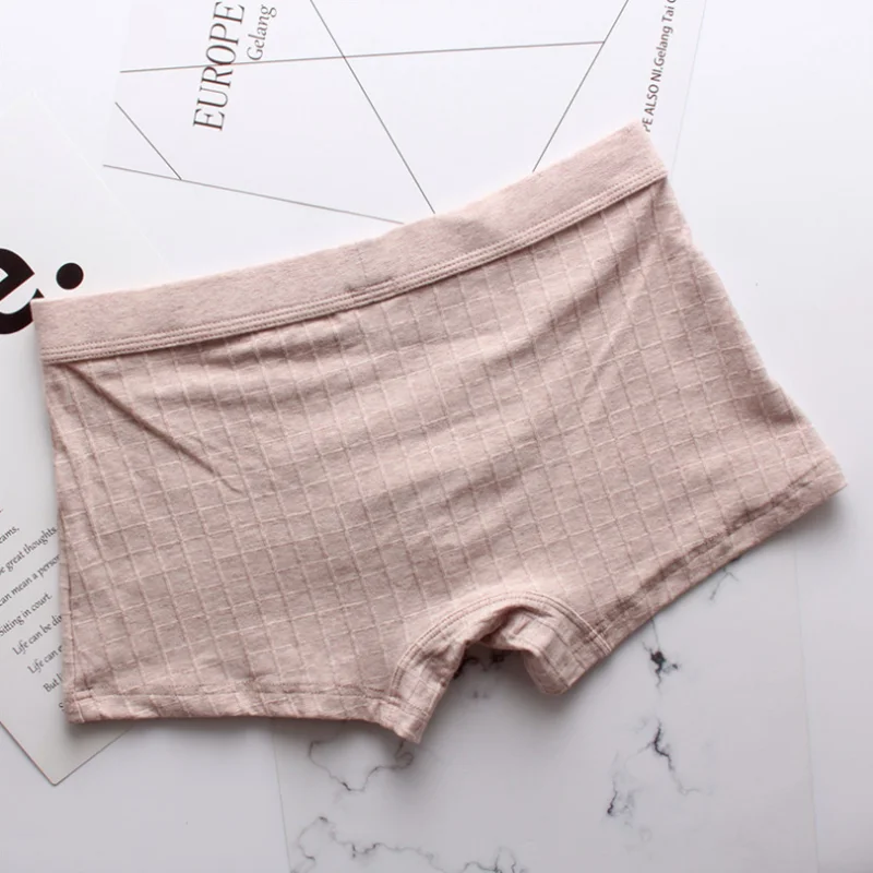 0 доставка нижнее белье 100% мягкие и модные мужские трусы в клетку 4 шт./лот Мужские