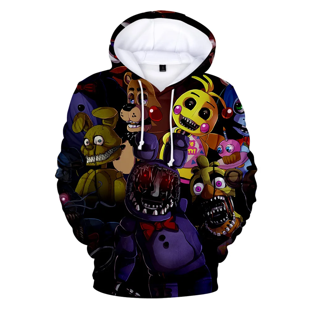 Fnaf толстовки Толстовка Five Nights At Freddy's куртка пальто весна Harajuku мультфильм Медведь FNAF Толстовка Женские кофты Fnaf