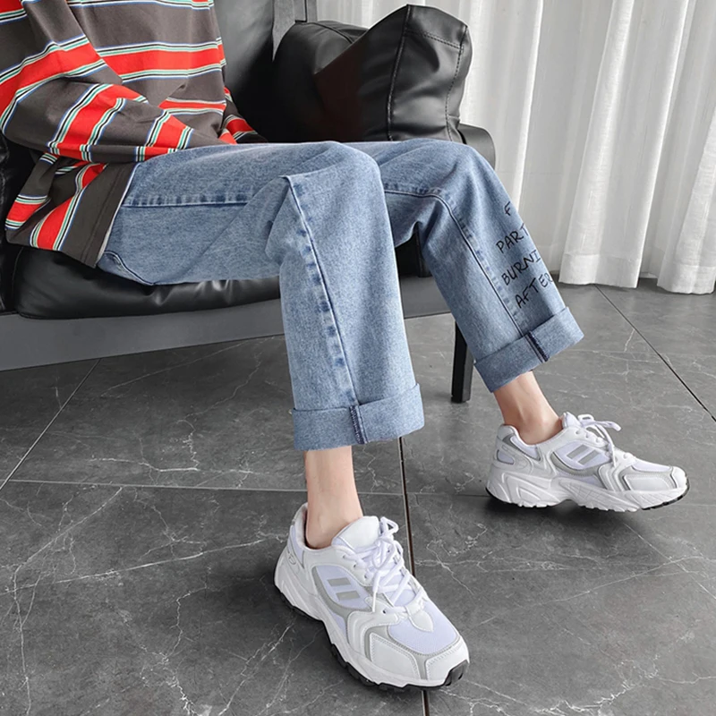 JIUBL Solid Color Men's Denim Harem Pants 2020 streetwear Men Loose Joggers Trousers M-5XL Casual Jeans | Мужская одежда