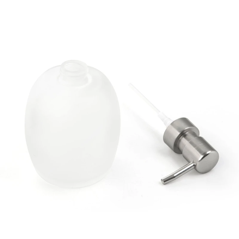 Диспенсер для мыла ванной комнаты стеклянная головка бутылки металлическая