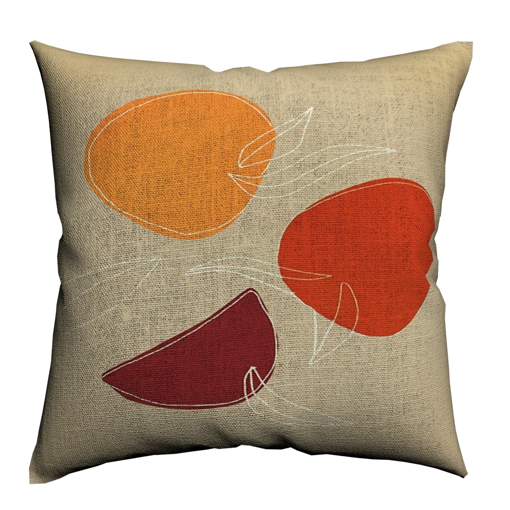 Наволочка для подушки с абстрактными фруктами и растениями 45x45 см | Дом сад