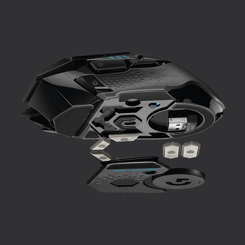 Беспроводная игровая мышь logitech G502 LIGHTSPEED 2,4 ГГц HERO 16000 dpi RGB для Overwatch MMO MOBA mouse Gamer