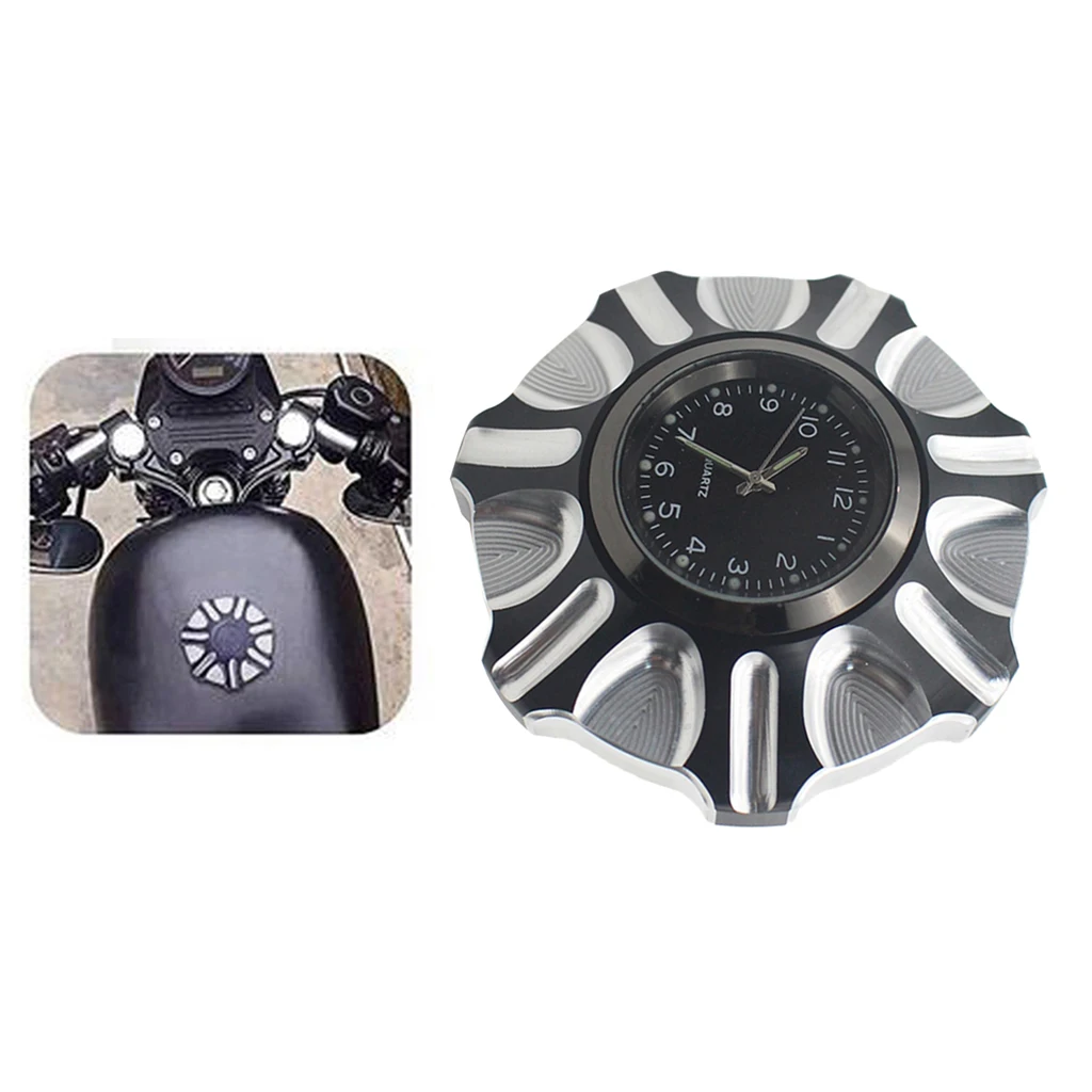 

CNC Aluminum Fuel Gas Tank Decorative Oil Cap with Watch for Harley Motorcycles