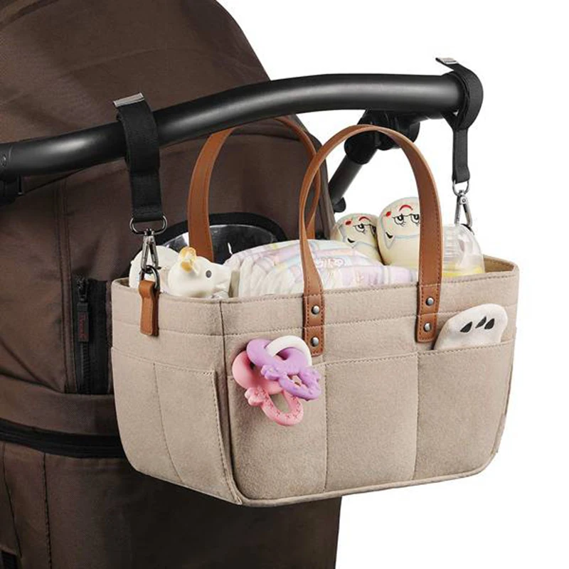 

Baby Diaper Caddy Organizer Baby Shower Basket Portable Nursery Storage Bin Car Storage Basket for Toys Nursery Room