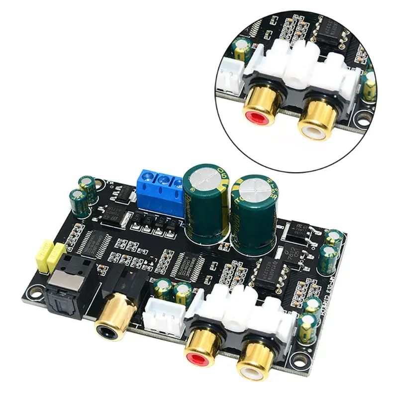Hi-Fi CS8416 + CS4398 24 бит 196 кГц чип коаксиальный оптоволоконный DAC декодер плата для
