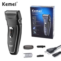 kemei 2 heads rechargeable electric shaver reciprocating electronic shaving machine rotary hair trimmer face care razor km 8013