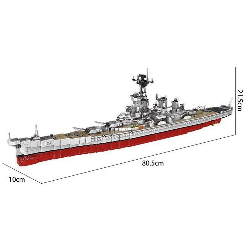 Строительные блоки Tumblr Battleship Миссури Масштабируемая военная машина