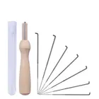 Набор для валяния иглой, 1 набор, инструменты для валяния из шерсти и войлока, 7 предметов, 8,6 см, иглы для валяния и 1 деревянная ручка для валяния