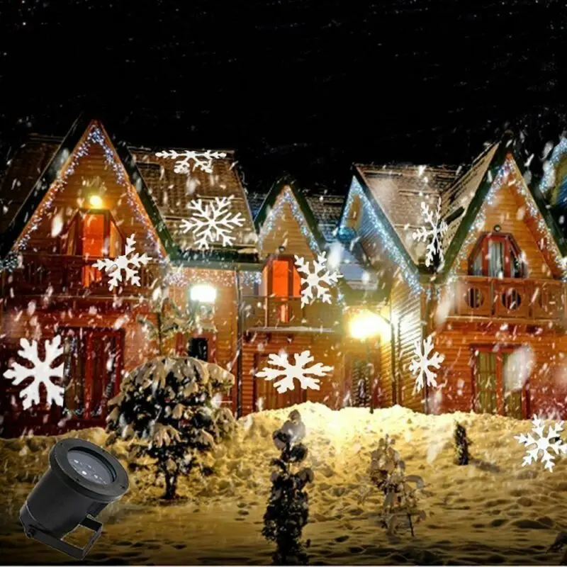 Водонепроницаемый лазерный проектор со снежинкой светодиодный прожектор на