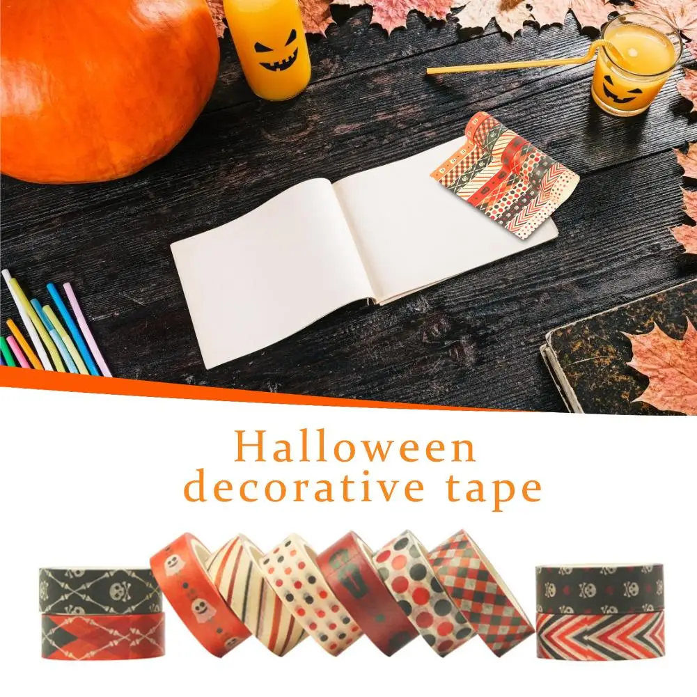 10 кругов/Набор Хэллоуин набор декоративного скотча Васи липкая клейкая бумага