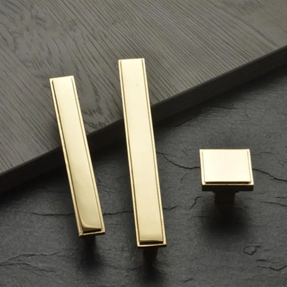 Европейская яркая Золотая твердая медная ручка твердый стеллаж шкаф книжный для