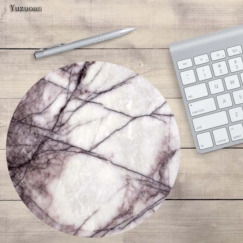 Yuzuoan розовое золото розовый на мраморе новый маленький размер круглый коврик для