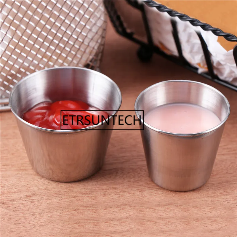 100 шт. маленькая миска для десертного соуса из нержавеющей стали|Соусники| |