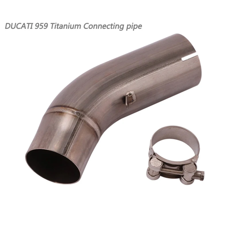

Motorcycle exhaust tip titanium alloy muffler tail pipe muffler middle pipe connection for ducati 959 panigale