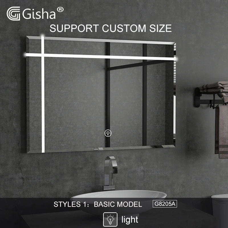 Custom Size Illuminated Smart Mirror LED bathroom mirror Defogger backlit Mirror Makeup Mirror Bluetooth-compatible speaker
