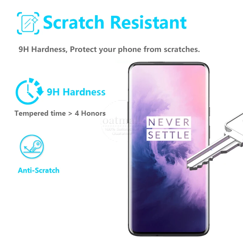 Закаленное стекло с полным покрытием для Oneplus 7T 2 шт. | Мобильные телефоны и