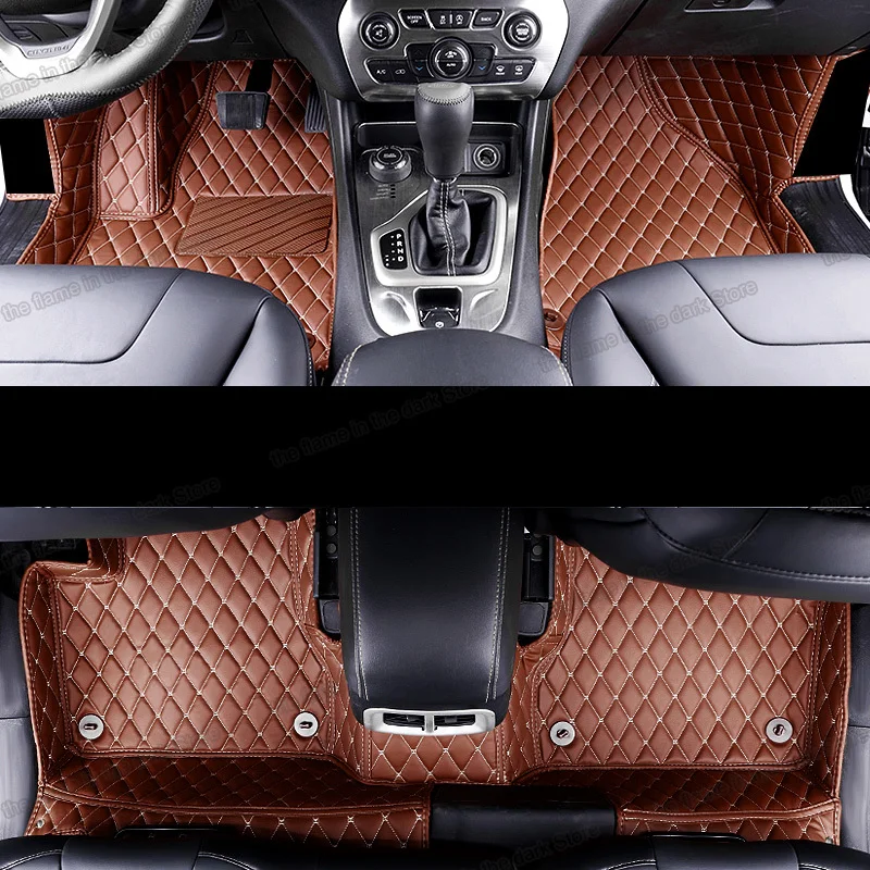 Кожаные коврики Lsrtw2017 для салона автомобиля напольные Jeep Grand Cherokee Wh Wk 2004 2005 2006 2007