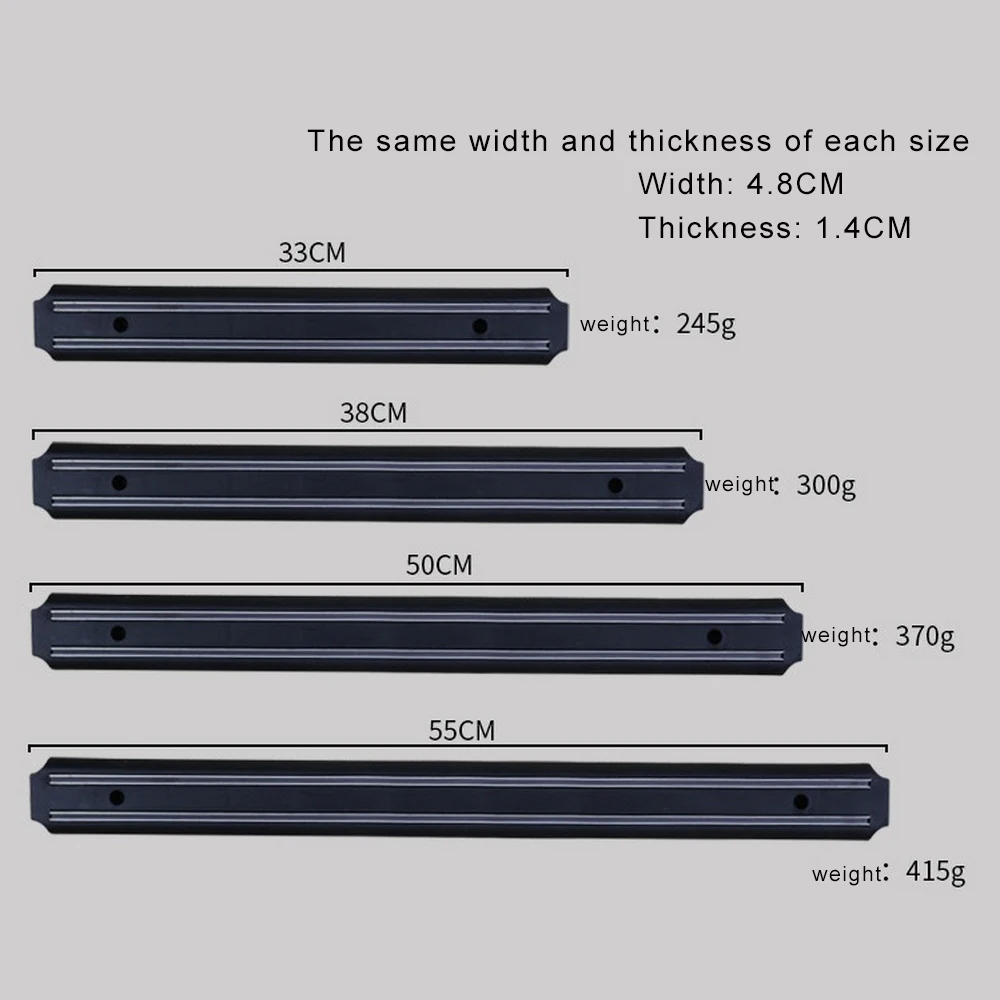 Магнитный держатель для ножей Высококачественный Мощный настенный блок из