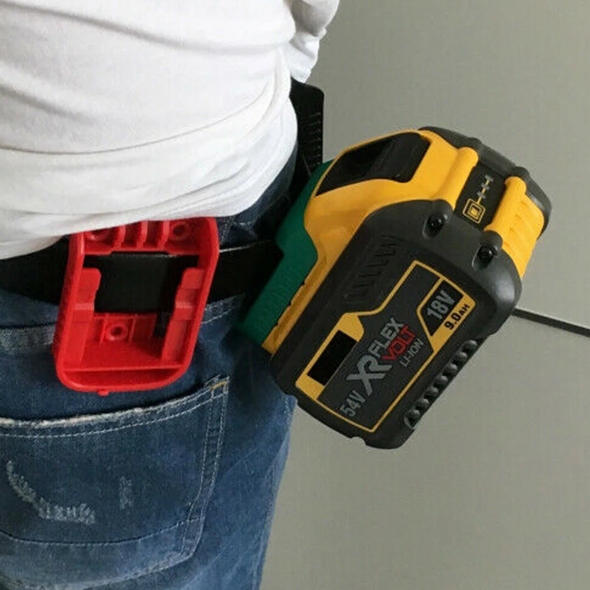 

5Pcs Lithium Battery Holder Hanging Buckle Battery Clip Bracket Slot Storage Shelf Hanger Compatible with Dewalt Lithium Battery