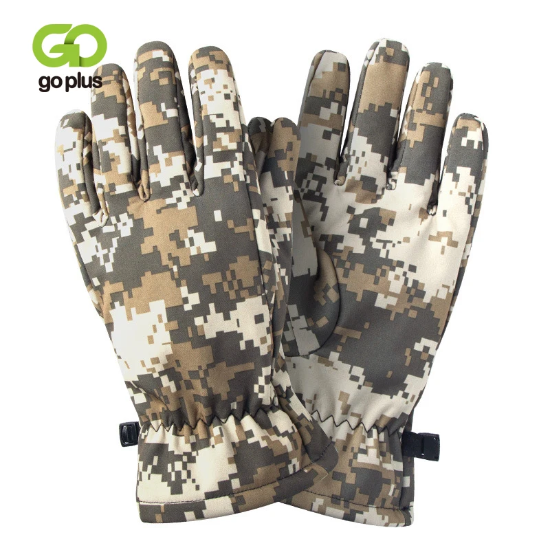 Качественные охотничьи перчатки с закрытыми пальцами бархатные тактические