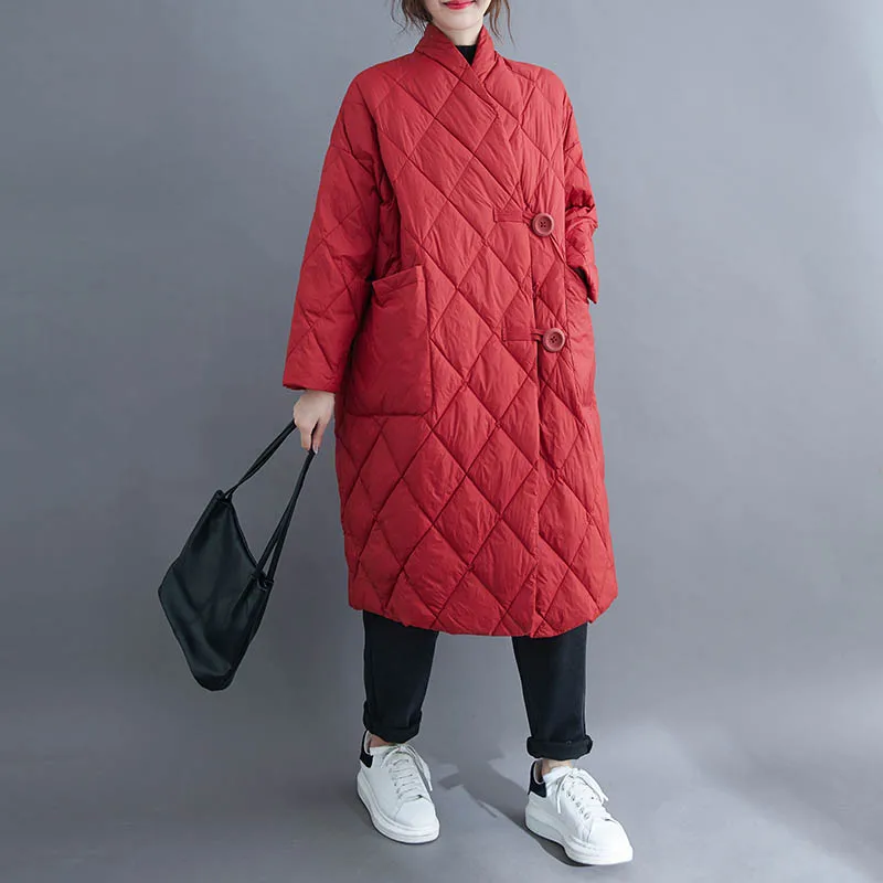 Новинка 2020 осенне зимняя женская длинная куртка большого размера стеганая