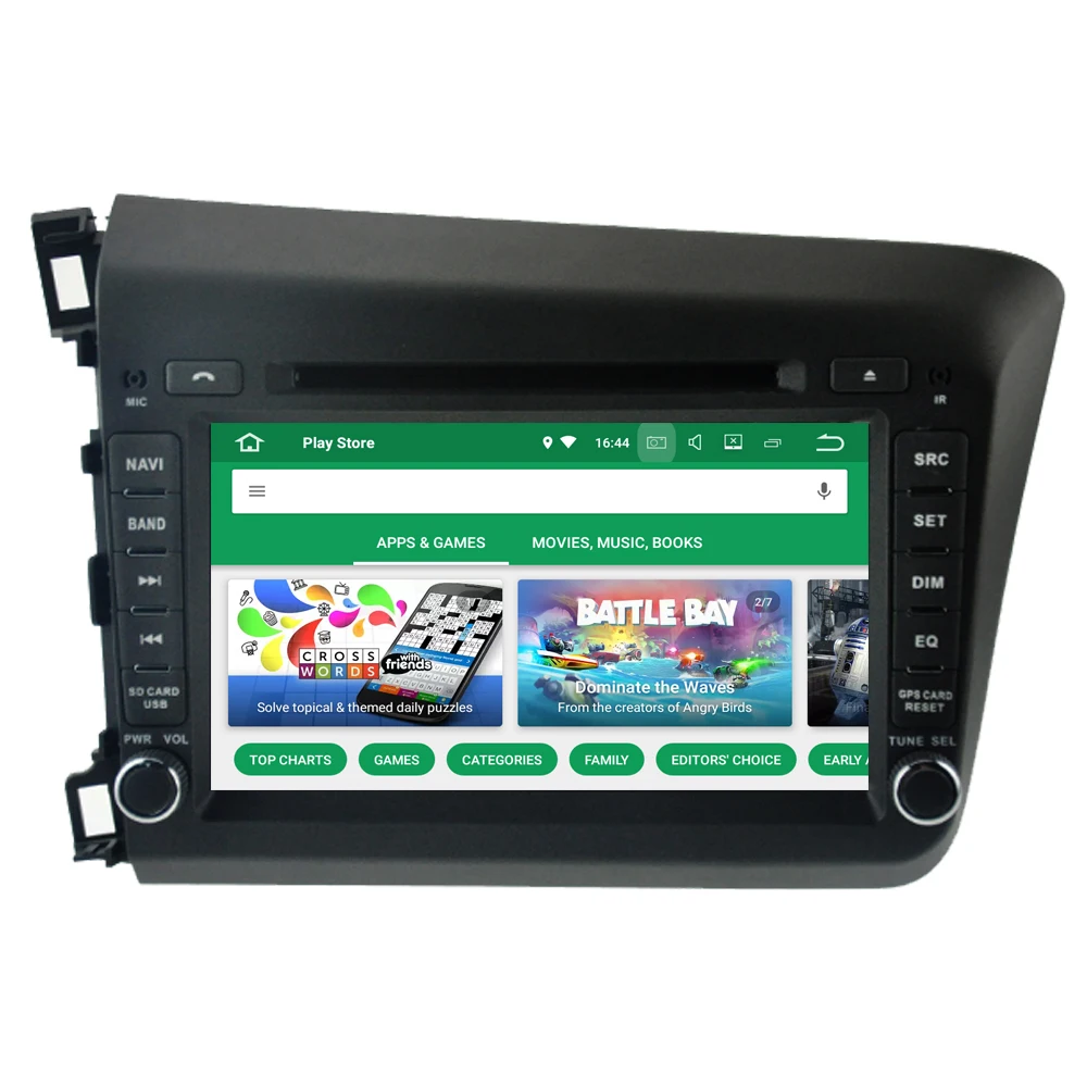 Автомобильный мультимедийный плеер RoverOne для Honda Civic 2012 2013 2014 Android 10 4G + 64G