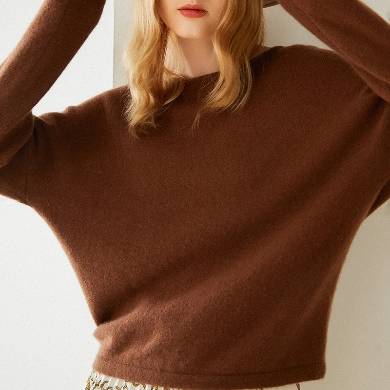 Женский кашемировый пуловер джокер из чистого кашемира Осень-зима | Женская