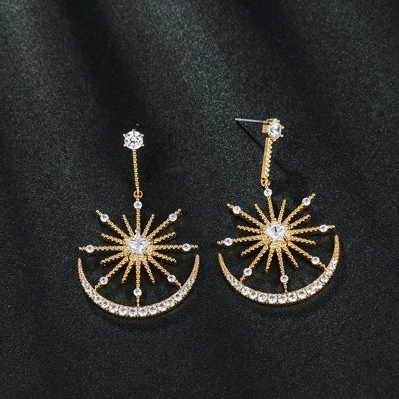 Серьги-капельки WEIMANJINGDIAN из меди с кубическим цирконием