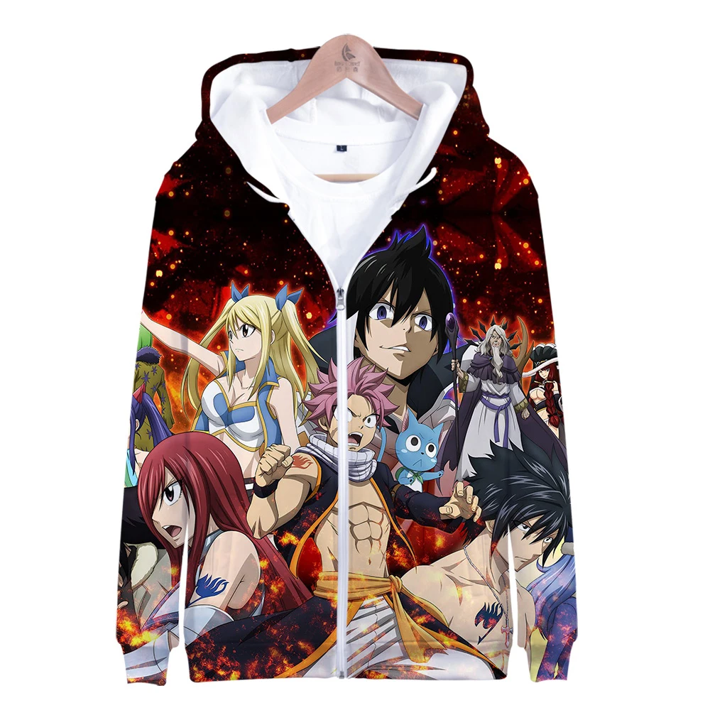 

Fairy Tail Japanese 3D Zipper Oversized Hoodie Sweatshirt Men/women Streetwear Anime Cartoon Sweat Homme Hit Hop Winter Clothing