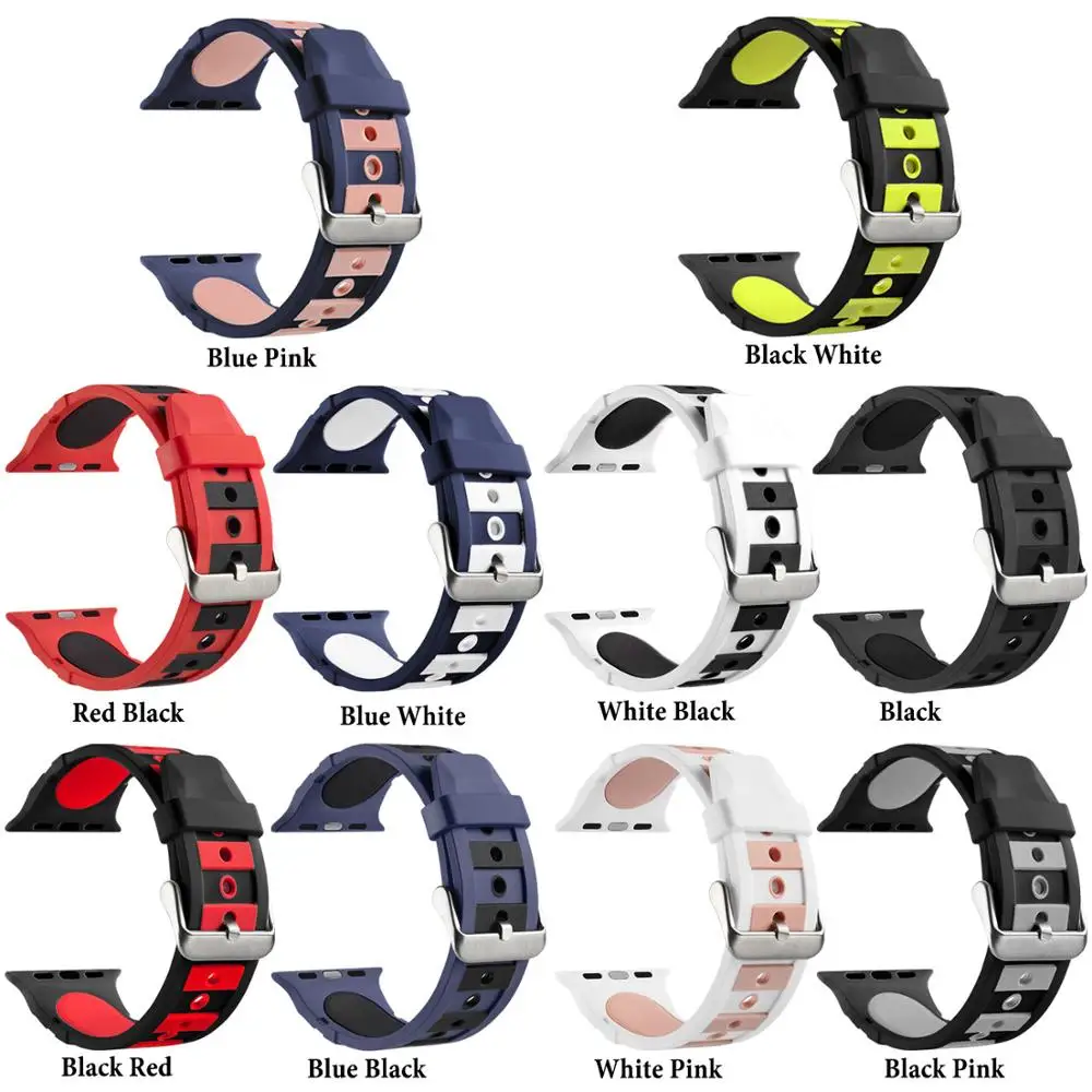Силиконовый ремешок для iwatch 4 ремешка 44 мм 40 мм для мужчин и женщин браслет для apple watch 1 2 3 38 мм 42 мм ремешки для часов