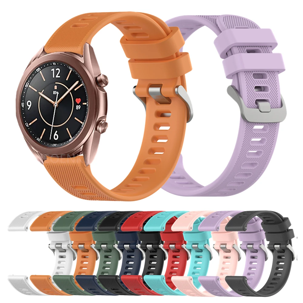 

Silicone Wristband For Samsung Galaxy Watch 3 41mm/Active 2/42mm Sport Bracelet 20mm Watch Strap For Amazfit GTS Bip Lite Band