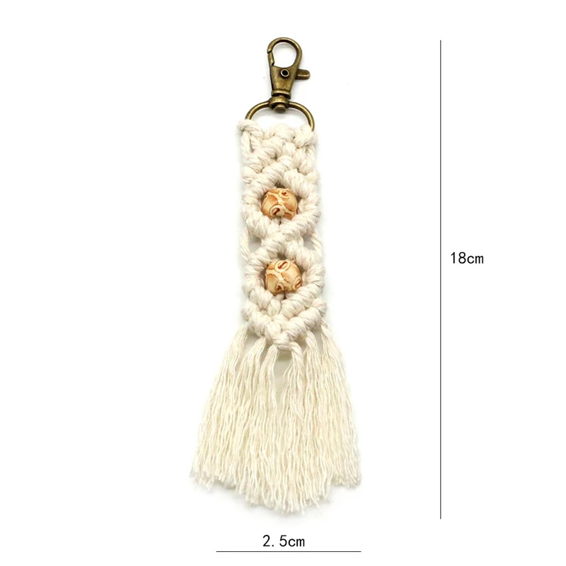 11 Pieces Mini Macrame Keychains Boho Bag Charms for Car Key Purse Phone Supplies | Украшения и аксессуары