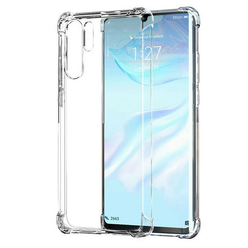 shockproof soft silicon phone case for huawei p30 p40 pro lite e clear case tpu protection cover huawey p 40 30 p30lite p30pro free global shipping